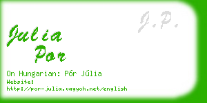 julia por business card